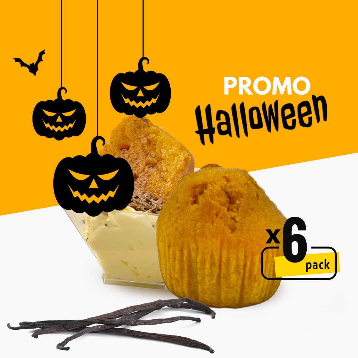 Halloween - Vanilla Ketogenic Muffins (6 x 50g)-0