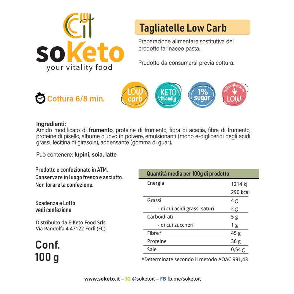 Low carb Keto tagliatelle 2.5gr carbo-1