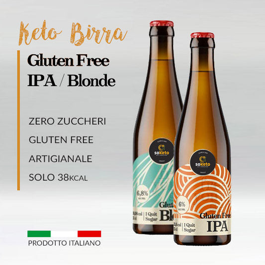 2 Keto Gluten Free Zero Sugar Beers - Blonde and IPA-0