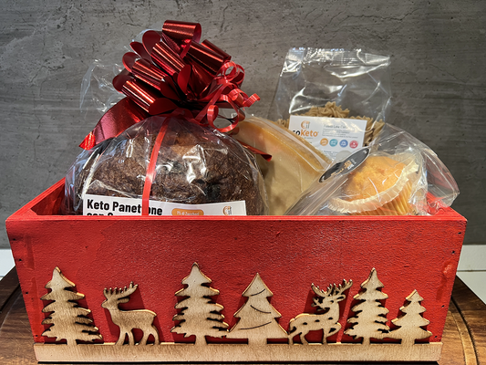 Ketogenic and low carb "Reindeer" CHRISTMAS BASKET with Parmigiano Reggiano di Fossa-0