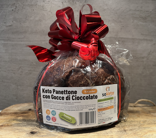 Keto Low Carb Artisan Panettone - 500 gr with Chocolate Chips-0