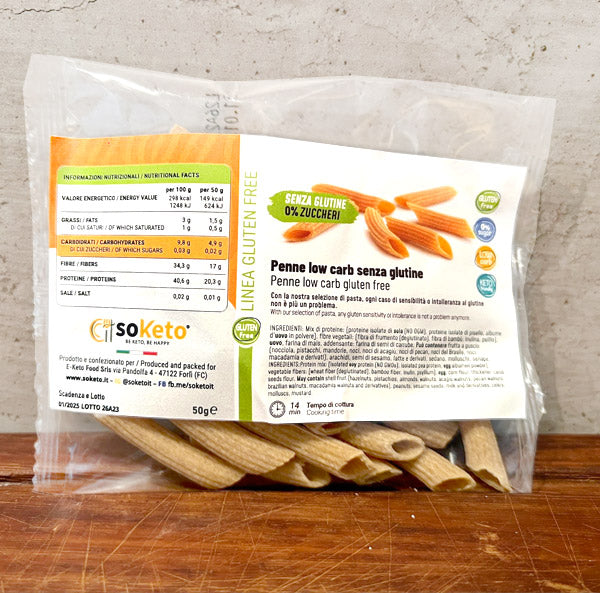 KETO Penne GLUTEN FREE 0% sugars - 50gr-0